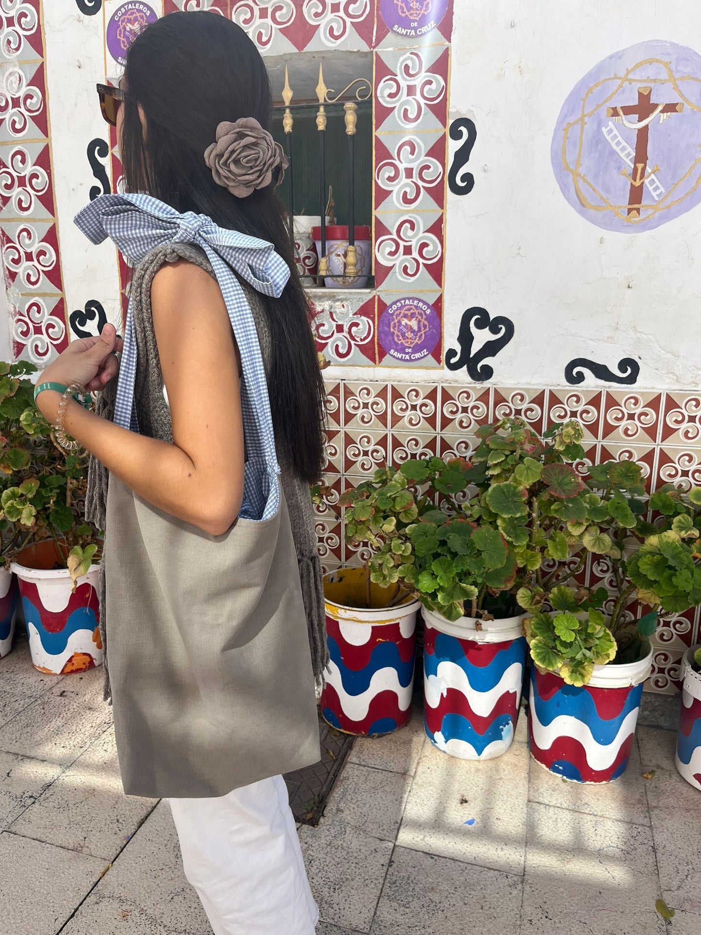 Bolso Chris marrón vichy