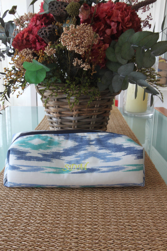 Estuche neceser resinado Ribo azul